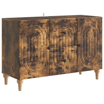 Mueble De Tv Roble Ahumado 89 X 34,5 X 60 Cm Vidaxl