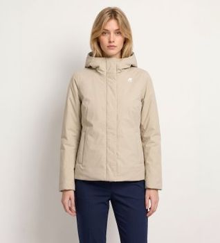 K-way para mujer. K81449W Chaqueta Lil Twill Soft Beaver beige (M), Casual, Nylon, Outdoor