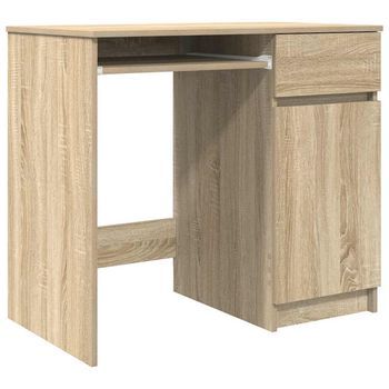 Escritorio - Mesa De Ordenador Roble Sonoma 86x49x76 Cm Madera De Ingeniería