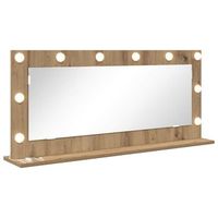 espejo de tocador roble artisan 100 x 45 x 18 cm rectangular vidaxl