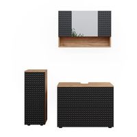 conjunto de muebles de bano irma 3 piezas con cajonera y mueble midi vicco