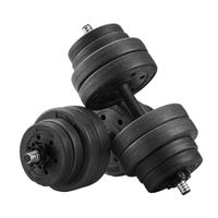 songmics mancuernas de fitness 30 kg pesas para hombres cubierta de plastico pe