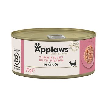 Applaws en caldo 24 x 70 g latas para gatos - Pack Ahorro - Atún con gambas