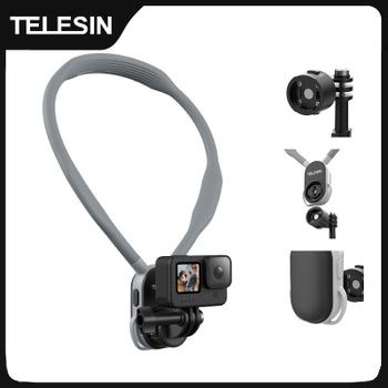 TELESIN soporte magnético de silicona de liberación rápida para GoPro Hero Insta360 DJI Osmo accesorios de Cámara de Acción