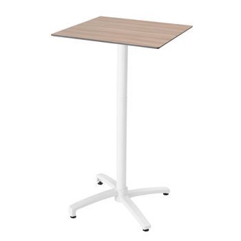 Mesa Alta De Jardín De 60 X 60 Cm Inclinable En Roble Natural, Opéra - Oviala
