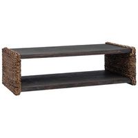 mesa de cafe - mesa de centro - mesa baja natural 110 x 55 x 35 cm madera de caoba solida