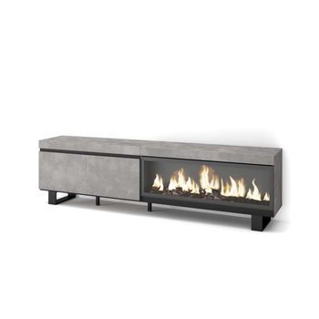 Mueble Tv Igualeja-01 Con Chimenea Eléctrica Para Salón