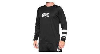 Camiseta de manga larga 100  r core para ninos negro blanco