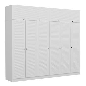 Armario Kale-8433 Blanco 270x210x52 Cm