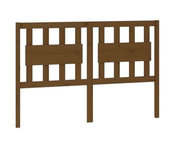 Cabecero cama - mueble cabecero madera maciza pino marrón miel 125,5x4x100 cm