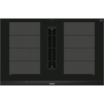 Siemens EX875LX67E Placa de Inducción Flexible 4 Zonas con Extractor Integrado Negra