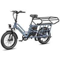 bicicleta electrica fafrees ff20 cuv asiento doble infantil bici 30ah 0-12 anos carga 100kg bastidor acero anticorrosivo- azul