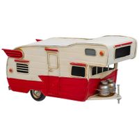 caravana de metal roja 28x125x15h cm