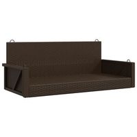banco columpio  banco de jardin de ratan sintetico marron 119x56x48 cm