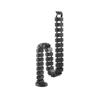 kimex columna organizadora de cables para escritorio negro