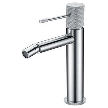 Grifo Monomando Bide Cromo En Latón Con Cartucho Cerámico Y Flexibles Incluidos