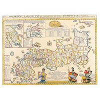 legendarte - cuadro lienzo impresion digital - mapa antiguo no 17 - decoracion pared cm 40x50