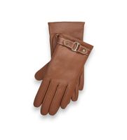 lauren ralph lauren para mujer 454p23590002 guantes de equitacion de piel de oveja marron m clasico
