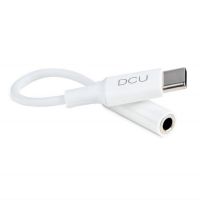 dcu tecnologic adaptador usb-c a jack 35mm machohembra blanco