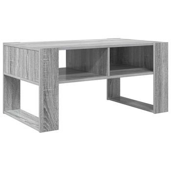 Mesa De Café - Mesa De Centro - Mesa Baja Gris Sonoma 92 X 53 X 45 Cm Madera De Ingeniería