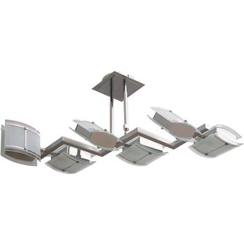 Lámpara de techo betim 6xg9 l.85xan.35xal.reg.cm gris/cromo
