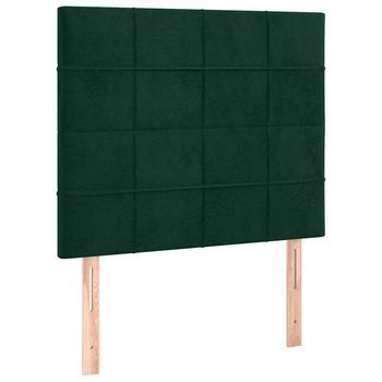 Cabeceros 2 Uds，cabecero Cama，panel De Cabecera De Terciopelo Verde Oscuro 80x5x78/88 Cm