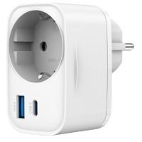 cargador universal usb-c pd 20w  usb-a qc 30 18w gembird ta-acpdqc20-01-w