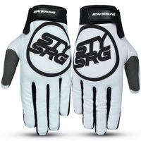 stay strong staple 3 youth gloves - white youth small