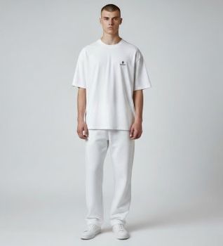 Premiata para hombre. PA1050 Camiseta logotipo blanco (S), Casual, Algodón, Manga corta