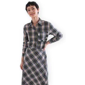 Compania Fantastica Blusa COMPAÑIA FANTÁSTICA Shirt 11015 - Green Plaid para mujer