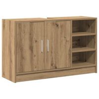 mueble de cuarto de bano roble artisan 90 x 29 x 55 cm vidaxl
