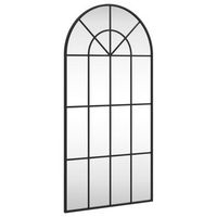 espejo de pared arco de hierro negro 50x100 cm vidaxl
