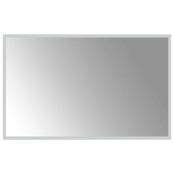 Espejo De Baño Led Transparente 80 X 50 Cm Vidrio Templado Vidaxl
