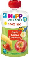 hipp pouches de manzana platano y fresa 4m bio 100 gr