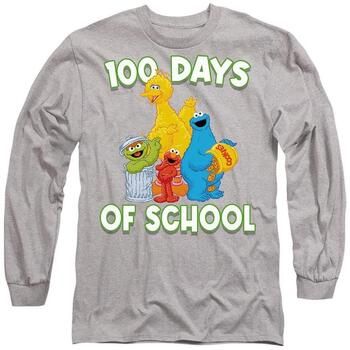 Sesame Street Camiseta manga larga 100 Days Of School para mujer
