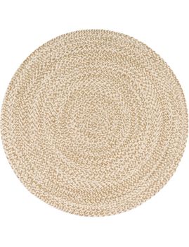 Alfombra de yute Vibora beige 100 cm redondo