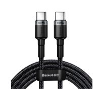 cable baseus cafule usb-c usb-c 100w 2m reforzado nylon negro carga rapida
