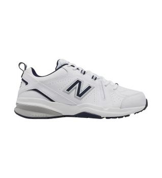 New Balance para hombre. MX608V5 Zapatillas de Piel MX608V5 Slip Resistant blanco (11 2E), Plano, Cordones, Casual