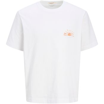 Jack & Jones Camiseta 12278649 JORCANGGU SUMMER PICTURE TEE SS CN JNR BRIGHT WHITE para niño