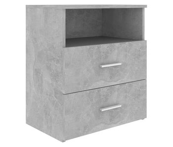 Vidaxl mesita de noche gris hormigón 50x32x60 cm