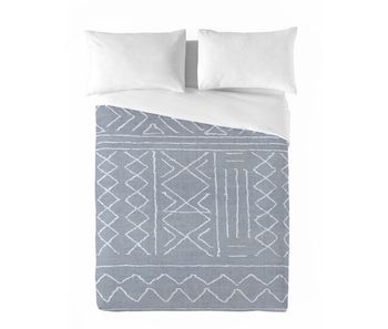 Sandal - funda nórdica estampada cama 150 - algodón extrasuave - incluye 2 fundas de almohada - nauek grey