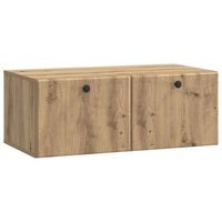 mueble de tv de pared 785 x 41 x 30 cm roble artisan vidaxl
