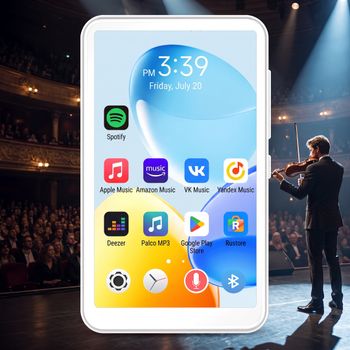 Reproductor Multimedia WiFi Portátil con Pantalla IPS de 4 Pulgadas, Sistema Android 10, Reproductor de Música y Video, Altavoz Estéreo, Grabadora de Voz para Viajes