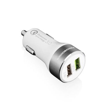 Cargador de Auto Modecom MC-QCU2-07 2 Puertos USB Quick Charge 3.0