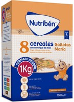 nutriben papilla 8 cereales miel y galletas maria 6m 1000 gr formato ahorro