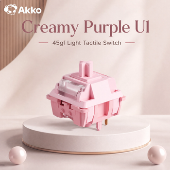 Interruptor de Teclado Mecánico Táctil Akko Serie U1 Color Morado Cremoso