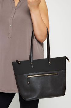 Bolso Amplio Negro Doble Asa