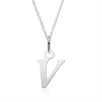 Cadena letra V plata 925