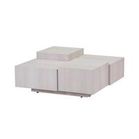 mesa de centro con efecto flotante nayeli - 96 x 96 cm beige