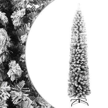 Árbol De Navidad Artificial Verde Con Nieve Pvc 210 Cm Vidaxl